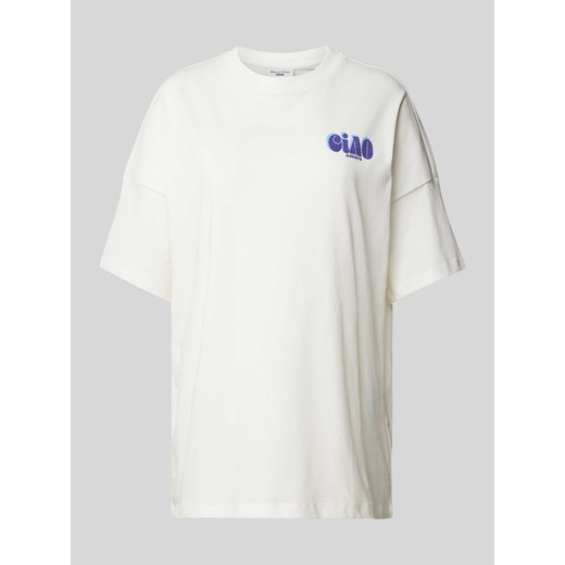 T-shirt o kroju oversized z nadrukowanym napisem ze sklepu Peek&Cloppenburg  w kategorii Bluzki damskie - zdjęcie 172418189