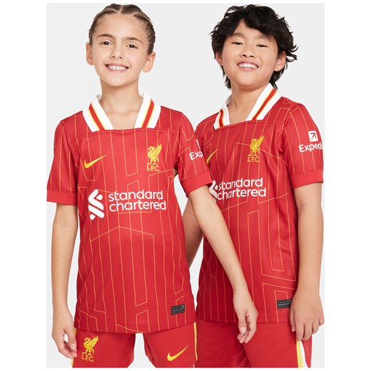 Koszulka piłkarska dla dużych dzieci Nike Dri-FIT Liverpool F.C. Stadium 2024/25 (wersja domowa) – replika - Czerwony ze sklepu Nike poland w kategorii T-shirty chłopięce - zdjęcie 172418625