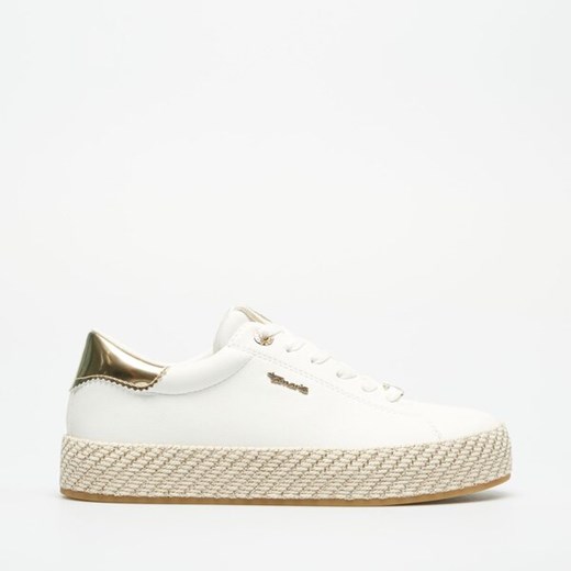 TAMARIS WHITE STRAW SNEAKERS ze sklepu Symbiosis w kategorii Trampki damskie - zdjęcie 172418976