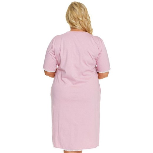 Doctor Nap różowa koszula nocna plus size TB.5366, Kolor różowy, Rozmiar L, Doctor Nap ze sklepu Intymna w kategorii Koszule nocne - zdjęcie 172419088