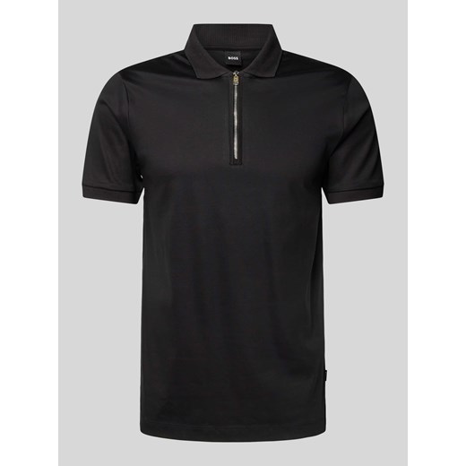 Koszulka polo o kroju slim fit z detalem z logo model ‘Polston’ ze sklepu Peek&Cloppenburg  w kategorii T-shirty męskie - zdjęcie 172420686