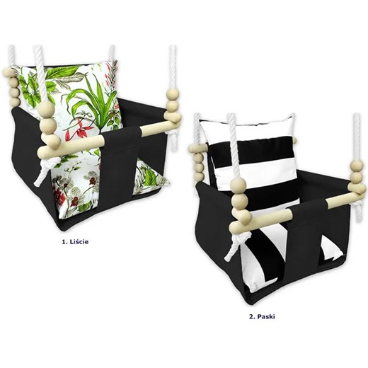 Wodoodporna huśtawka kubełkowa dla dzieci liście - Ritex Elior One Size Edinos.pl