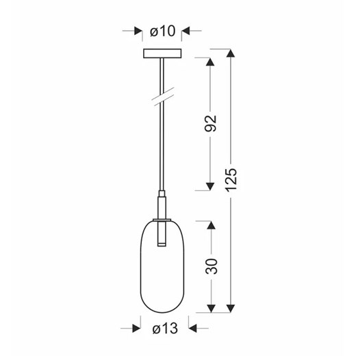 Niebieska cylindryczna lampa wisząca LED - V013-Solis Lumes One Size Edinos.pl