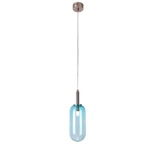 Niebieska cylindryczna lampa wisząca LED - V013-Solis Lumes One Size Edinos.pl