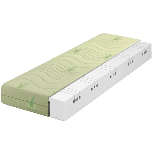 Materac z pianki z pokrowcem aloe vera 160x200 T7-A59 ze sklepu Edinos.pl w kategorii Łóżka i materace - zdjęcie 172421575