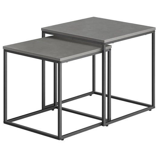 Komplet 2 Betonowych Stolików Kawowych 2W1 D4-E00 ze sklepu Edinos.pl w kategorii Stoliki kawowe - zdjęcie 172421739