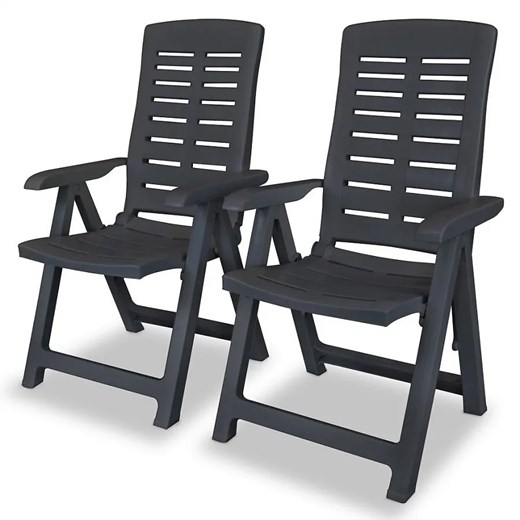 Zestaw szarych krzeseł ogrodowych - Elexio 2Q Elior One Size Edinos.pl