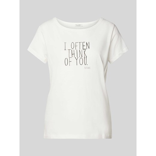 T-shirt z nadrukiem ze sloganem ze sklepu Peek&Cloppenburg  w kategorii Bluzki damskie - zdjęcie 172422245
