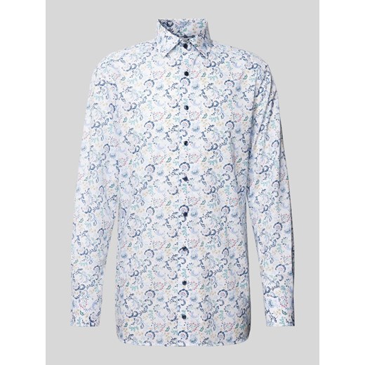 Koszula biznesowa o kroju modern fit z nadrukiem na całej powierzchni model ‘Bergamo’ ze sklepu Peek&Cloppenburg  w kategorii Koszule męskie - zdjęcie 172422278