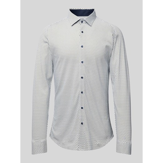 Koszula biznesowa o kroju slim fit ze wzorem na całej powierzchni ze sklepu Peek&Cloppenburg  w kategorii Koszule męskie - zdjęcie 172422438