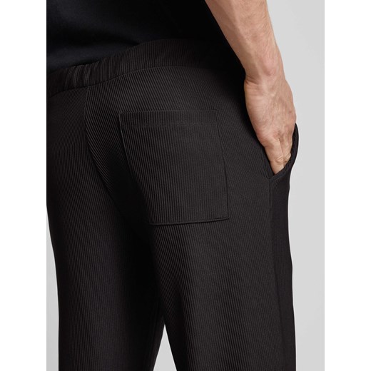 Spodnie materiałowe o kroju regular fit z efektem prążkowania Selected Homme L Peek&Cloppenburg 