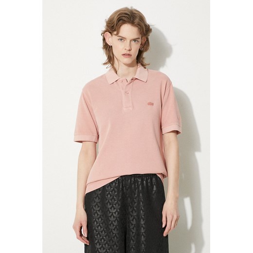 Lacoste polo bawełniane kolor różowy gładki PH3450 S0I ze sklepu PRM w kategorii T-shirty męskie - zdjęcie 172422885