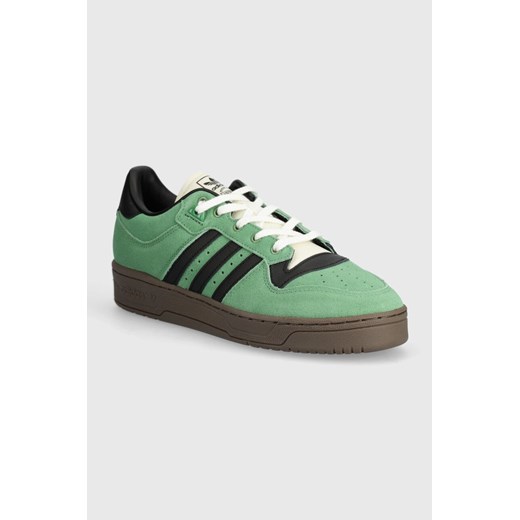 adidas Originals sneakersy zamszowe Rivalry 86 Low kolor zielony ID8409 ze sklepu PRM w kategorii Buty sportowe męskie - zdjęcie 172423068
