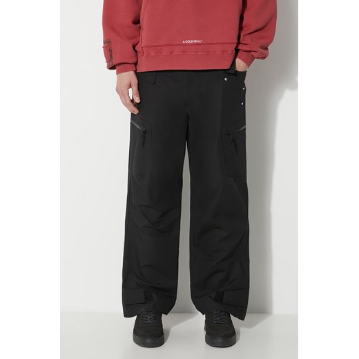 A-COLD-WALL* spodnie bawełniane Static Zip Pant kolor czarny w fasonie cargo ACWMB278C ze sklepu PRM w kategorii Spodnie męskie - zdjęcie 172423186