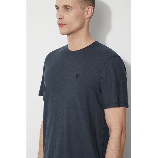 Fjallraven t-shirt Hemp Blend męski kolor granatowy z aplikacją F12600215 ze sklepu PRM w kategorii T-shirty męskie - zdjęcie 172423238