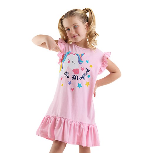 Denokids Sukienka &quot;Unicorn Magic&quot; w kolorze jasnoróżowym ze sklepu Limango Polska w kategorii Sukienki dziewczęce - zdjęcie 172423625