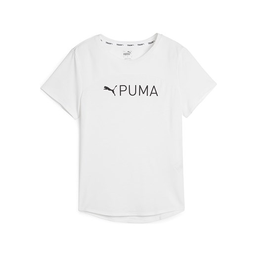 Bluzka damska Puma sportowa biała z okrągłym dekoltem wiosenna 