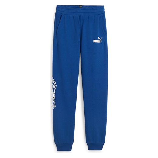 Puma Spodnie dresowe &quot;ESS+&quot; w kolorze niebieskim ze sklepu Limango Polska w kategorii Spodnie chłopięce - zdjęcie 172424078