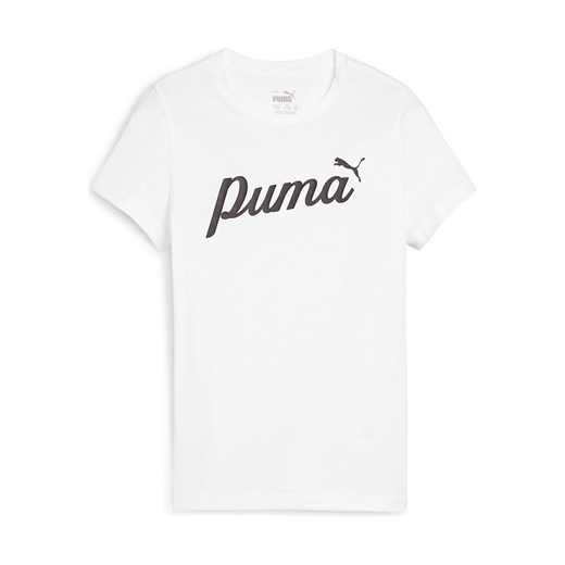 Puma Koszulka &quot;ESS+&quot; w kolorze białym ze sklepu Limango Polska w kategorii Bluzki dziewczęce - zdjęcie 172424116