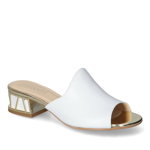 Klapki Gamis 7538 Białe lico ze sklepu Arturo-obuwie w kategorii Klapki damskie - zdjęcie 172424757