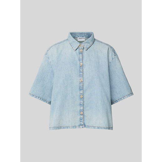 Bluzka jeansowa z listwą guzikową na całej długości ze sklepu Peek&Cloppenburg  w kategorii Koszule damskie - zdjęcie 172425497
