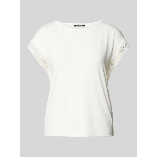 T-shirt z haftem angielskim ze sklepu Peek&Cloppenburg  w kategorii Bluzki damskie - zdjęcie 172425655