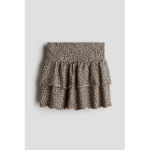 H & M - Dżersejowa spódnica z falbanami - Beżowy ze sklepu H&M w kategorii Spódnice dziewczęce - zdjęcie 172425839
