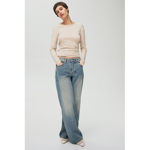 H & M - Baggy Wide Low Jeans - Niebieski ze sklepu H&M w kategorii Jeansy damskie - zdjęcie 172425846