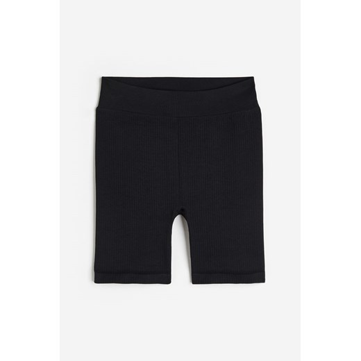 H & M - Krótkie legginsy bezszwowe DryMove - Czarny ze sklepu H&M w kategorii Szorty - zdjęcie 172425939