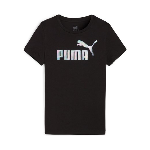 T-shirt chłopięce czarny Puma w nadruki 