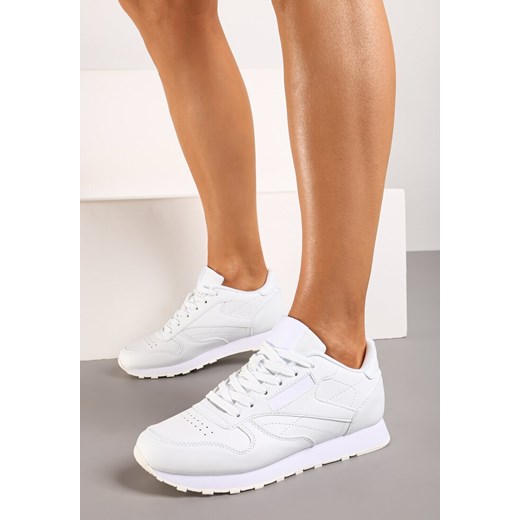 Buty sportowe damskie Born2be sneakersy białe sznurowane na wiosnę 