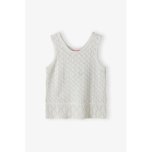 Biała bluzka z dzianiny swetrowej - Lincoln&Sharks ze sklepu 5.10.15 w kategorii Bluzki dziewczęce - zdjęcie 172426517