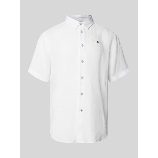 Koszula casualowa o kroju regular fit z lnu ze sklepu Peek&Cloppenburg  w kategorii Koszule męskie - zdjęcie 172426749