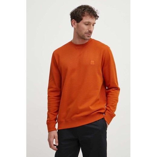 Boss Orange bluza bawełniana męska kolor pomarańczowy melanżowa 50509323 ze sklepu ANSWEAR.com w kategorii Bluzy męskie - zdjęcie 172427229