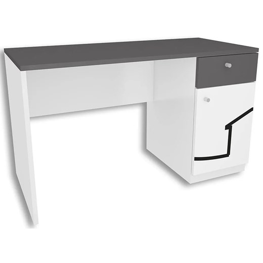 Biało-grafitowe biurko dla dziecka Timi 2X - 5 kolorów Elior One Size wyprzedaż Edinos.pl