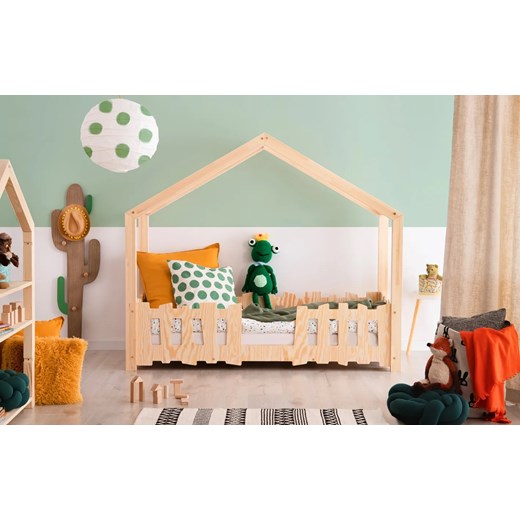 Drewniane łóżko dziecięce domek - Kiren 3X ze sklepu Edinos.pl w kategorii Łóżka dziecięce - zdjęcie 172427567