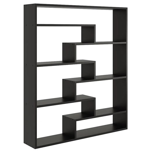 Czarny minimalistyczny regał stojący lub wiszący - Ovio ze sklepu Edinos.pl w kategorii Regały i witryny - zdjęcie 172427755