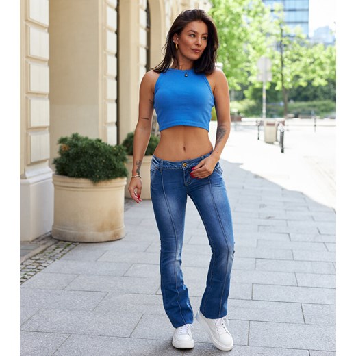 Niebieskie jeansy RE-048 ze sklepu gemre w kategorii Jeansy damskie - zdjęcie 172428538