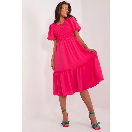 Sukienka krótka ciemno różowa ze sklepu 5.10.15 w kategorii Sukienki - zdjęcie 172428888