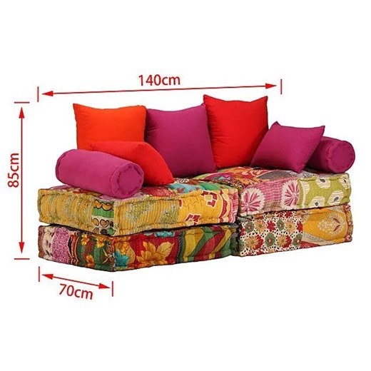 Modułowa sofa patchwork Demri 2D Elior One Size Edinos.pl