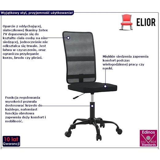 Regulowane krzesło biurowe - Mirandela 4X Elior One Size Edinos.pl