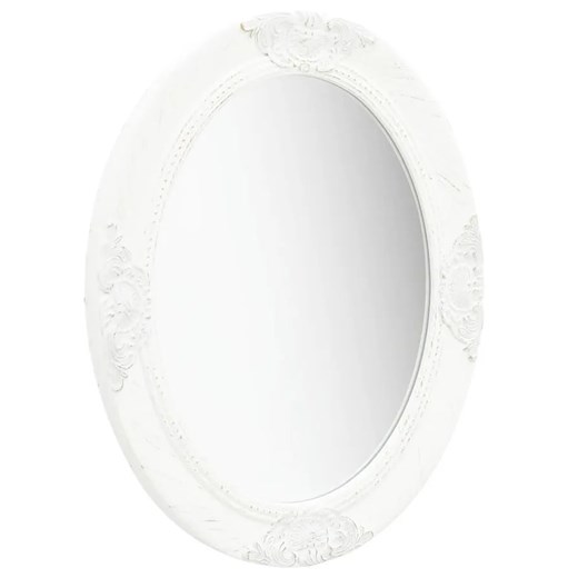 Białe owalne lustro w rustykalnym stylu - Gloros 3X ze sklepu Edinos.pl w kategorii Lustra - zdjęcie 172429956