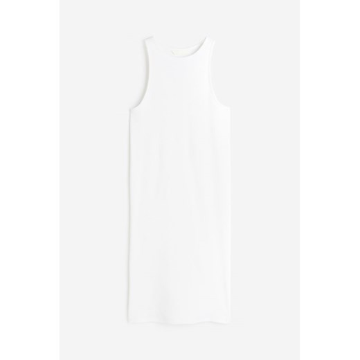 H & M - Sukienka z dżerseju w prążki - Biały ze sklepu H&M w kategorii Sukienki - zdjęcie 172430549
