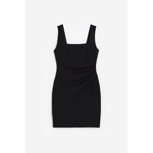 H & M - Sukienka z zakładkami - Czarny H & M XL H&M