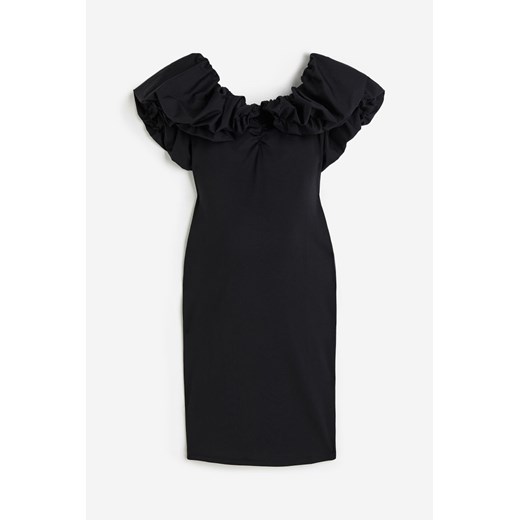 H & M - MAMA Sukienka z odkrytymi ramionami - Czarny ze sklepu H&M w kategorii Sukienki ciążowe - zdjęcie 172430635