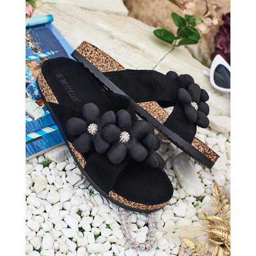 Klapki damskie Royalfashion.pl czarne casual