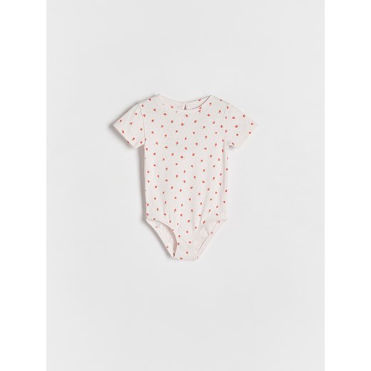 Reserved - Wzorzyste body - kremowy ze sklepu Reserved w kategorii Body niemowlęce - zdjęcie 172432127