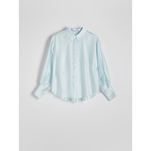 Reserved - Koszula z lyocellu - jasnoniebieski ze sklepu Reserved w kategorii Koszule damskie - zdjęcie 172432685