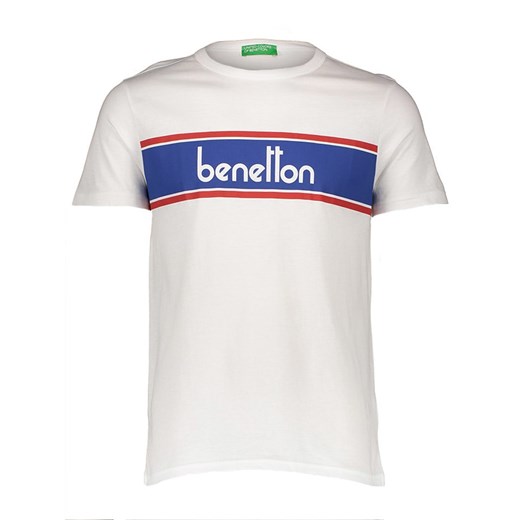 Benetton Koszulka w kolorze biało-niebieskim ze sklepu Limango Polska w kategorii T-shirty męskie - zdjęcie 172436345
