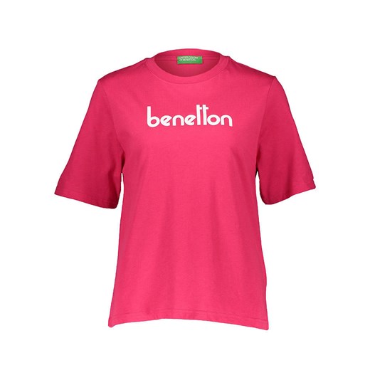 Benetton Koszulka w kolorze różowym ze sklepu Limango Polska w kategorii Bluzki damskie - zdjęcie 172436427